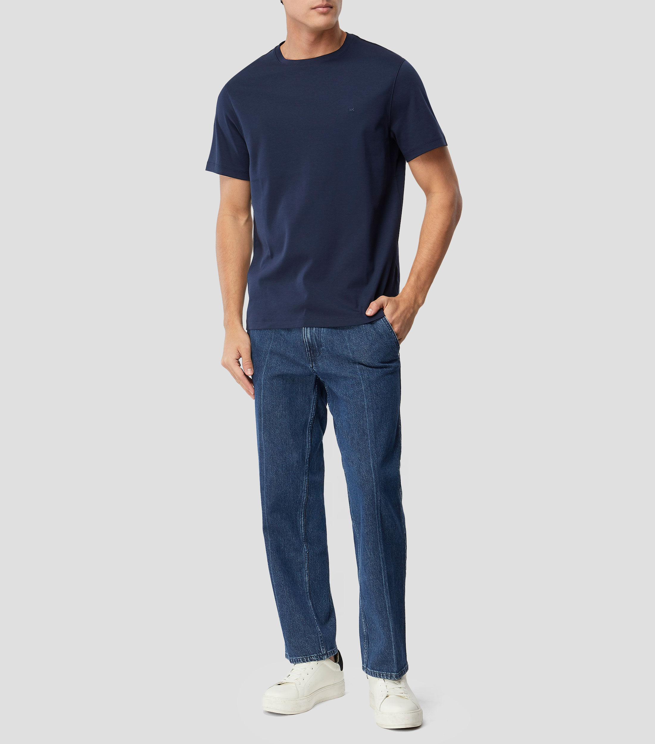 Playera cuello redondo manga corta lisa Hombre